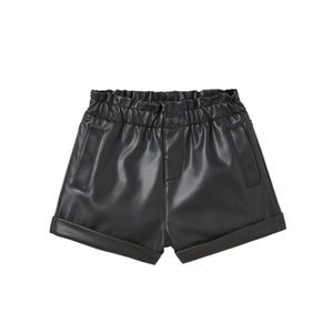 Zara Girl black faux leather shorts size 2-3 great condition